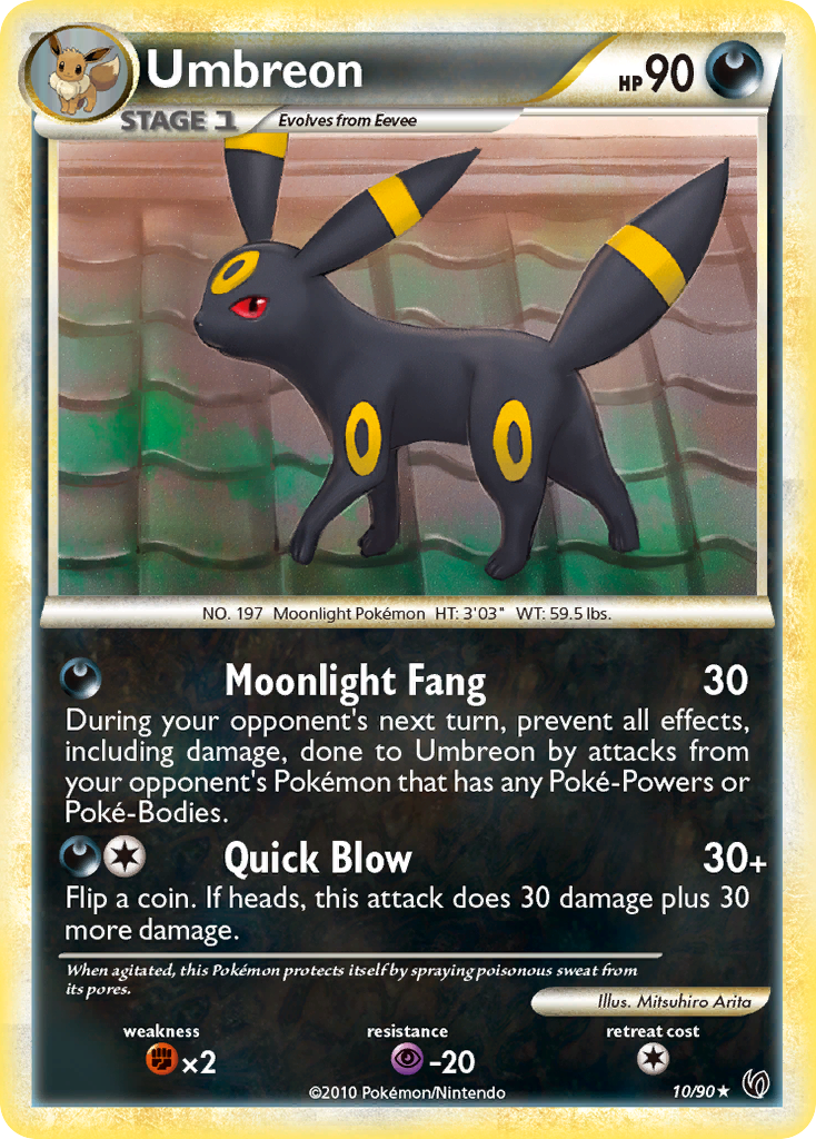 Umbreon - HS—Undaunted - #10 - Pokemon TCG card