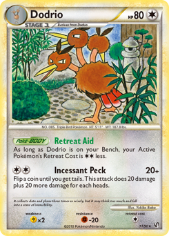 Dodrio #11 Dodrio - HS—Undaunted - #11 - Pokemon TCG card