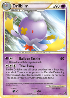 Drifblim #12 Drifblim - HS—Undaunted - #12 - Pokemon TCG card