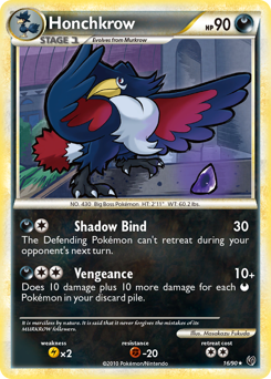 Honchkrow - HS—Undaunted - #16 - Pokemon TCG card