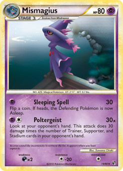 Mismagius - HS—Undaunted - #19 - Pokemon TCG card