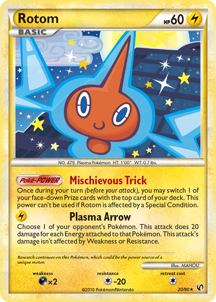 Rotom - HS—Undaunted - #20 - Pokemon TCG card