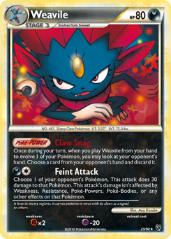 Weavile - HS—Undaunted - #25 - Pokemon TCG card