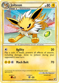 Jolteon #28 Jolteon - HS—Undaunted - #28 - Pokemon TCG card