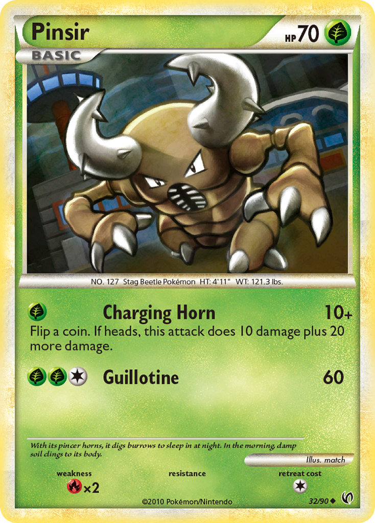 Pinsir - HS—Undaunted - #32 - Pokemon TCG card