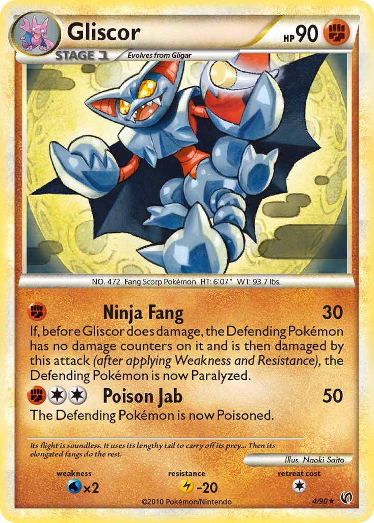 Gliscor - HS—Undaunted - #4 - Pokemon TCG card