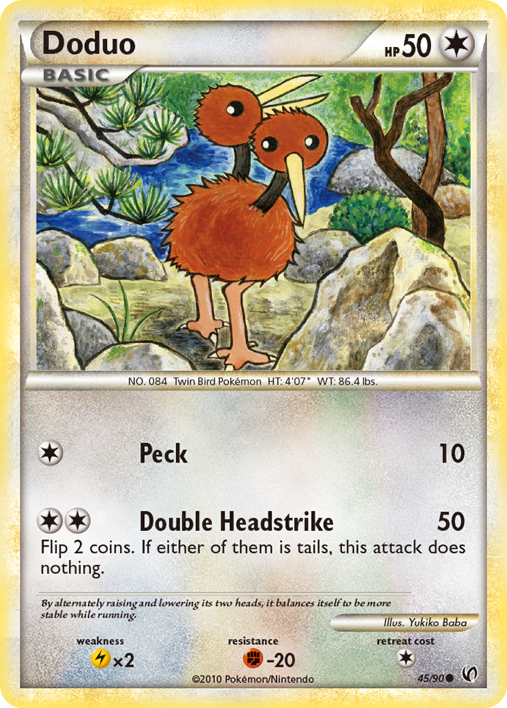 Doduo - HS—Undaunted - #45 - Pokemon TCG card