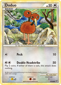 Doduo #45 Doduo - HS—Undaunted - #45 - Pokemon TCG card