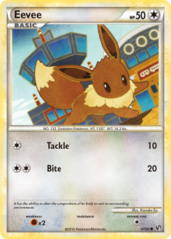 Eevee #47 Eevee - HS—Undaunted - #47 - Pokemon TCG card