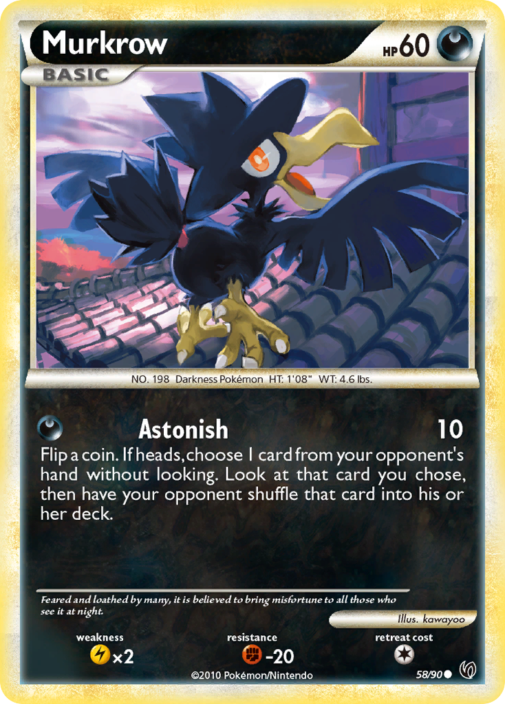 Murkrow - HS—Undaunted - #58 - Pokemon TCG card