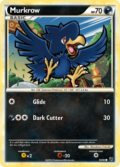 Murkrow #59 Murkrow - HS—Undaunted - #59 - Pokemon TCG card