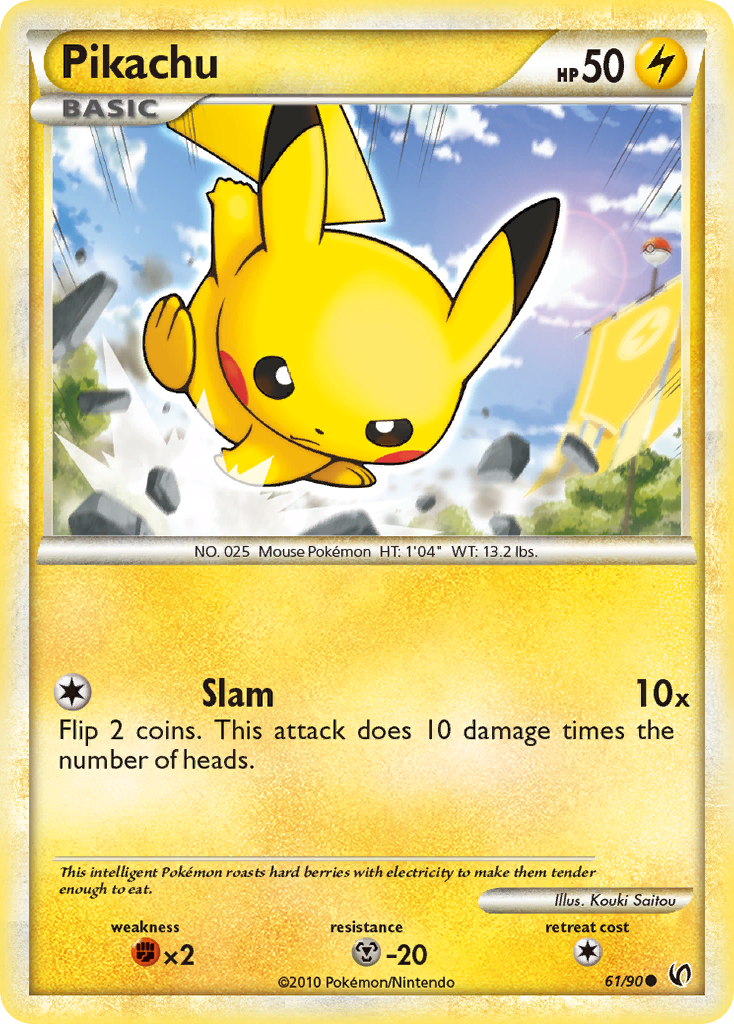 Pikachu - HS—Undaunted - #61 - Pokemon TCG card