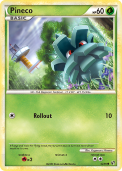 Pineco - HS—Undaunted - #62 - Pokemon TCG card