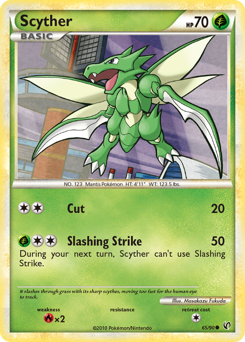 Scyther #65 Scyther - HS—Undaunted - #65 - Pokemon TCG card