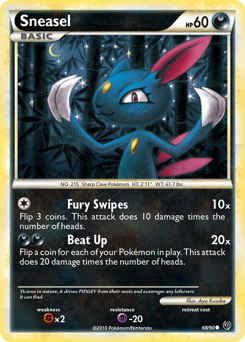 Sneasel #68 Sneasel - HS—Undaunted - #68 - Pokemon TCG card