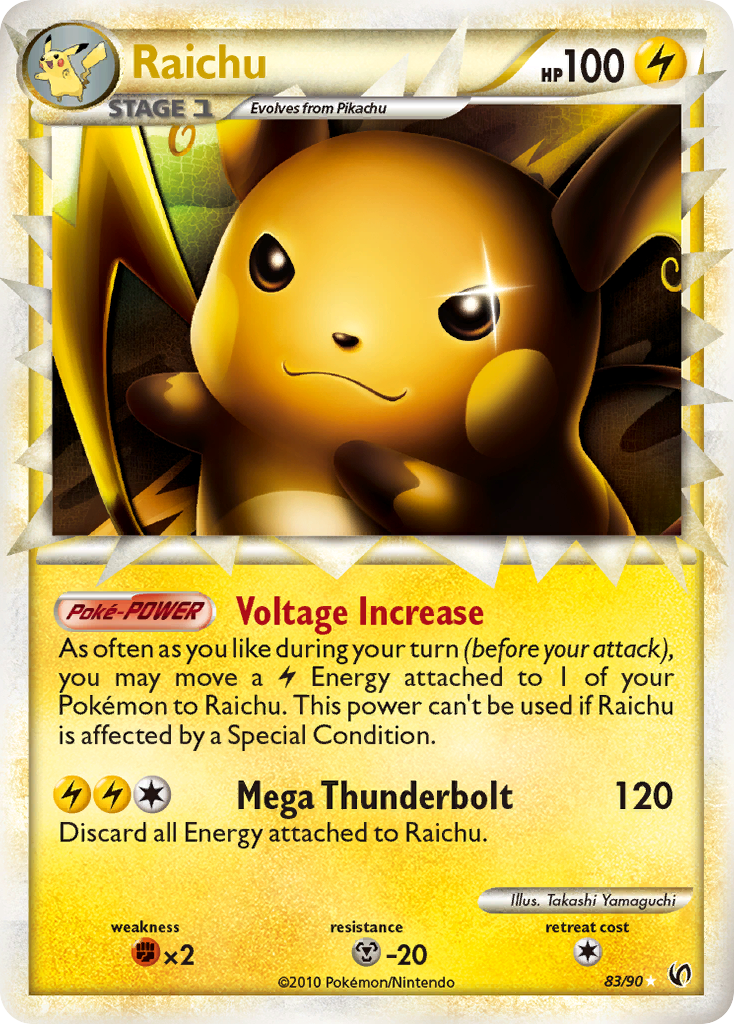 Raichu - HS—Undaunted - #83 - Pokemon TCG card