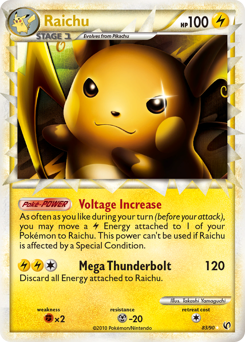 Raichu #83 Raichu - HS—Undaunted - #83 - Pokemon TCG card