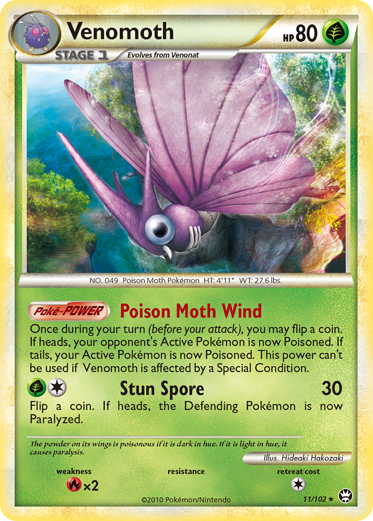 Venomoth - HS—Triumphant - #11 - Pokemon TCG card