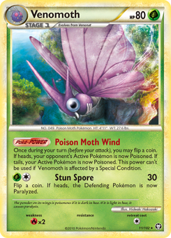 Venomoth #11 Venomoth - HS—Triumphant - #11 - Pokemon TCG card