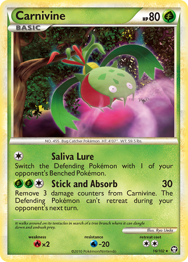 Carnivine - HS—Triumphant - #16 - Pokemon TCG card