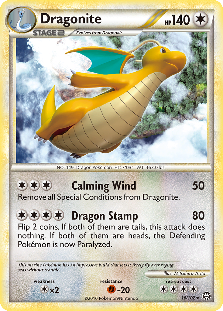 Dragonite - HS—Triumphant - #18 - Pokemon TCG card