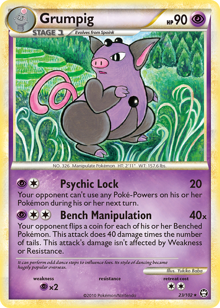 Grumpig - HS—Triumphant - #23 - Pokemon TCG card