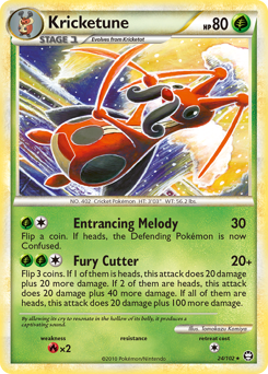 Kricketune #24 Kricketune - HS—Triumphant - #24 - Pokemon TCG card