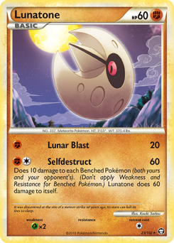 Lunatone #25 Lunatone - HS—Triumphant - #25 - Pokemon TCG card