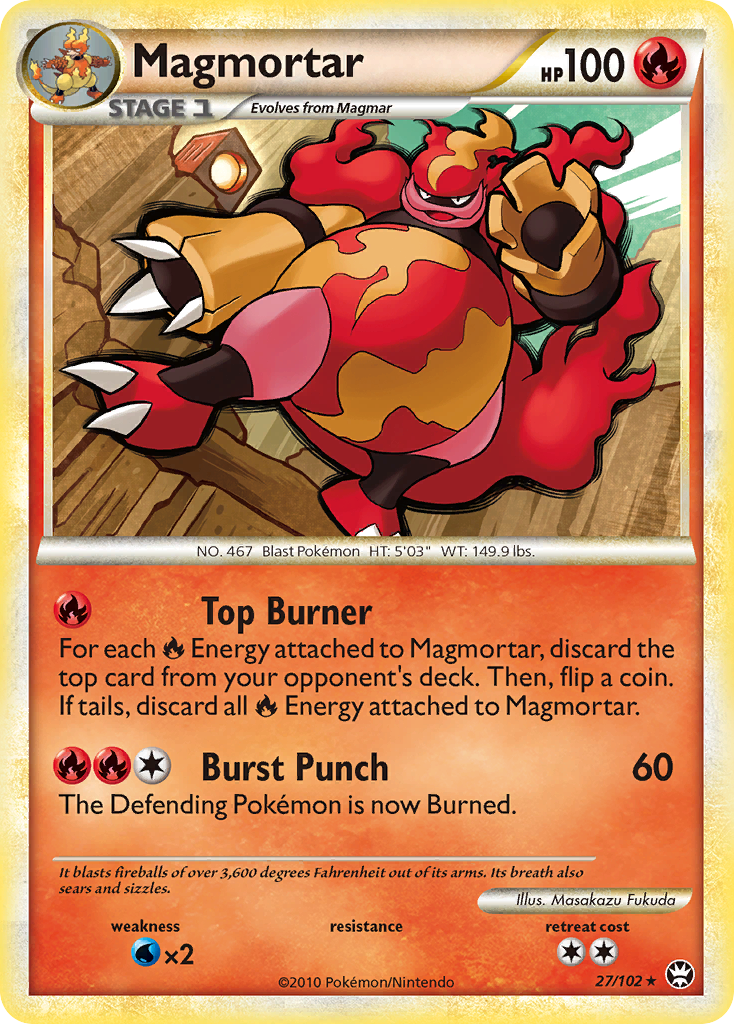 Magmortar - HS—Triumphant - #27 - Pokemon TCG card