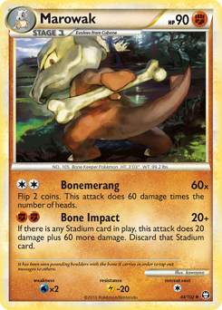 Marowak #44 Marowak - HS—Triumphant - #44 - Pokemon TCG card