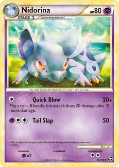 Nidorina - HS—Triumphant - #45 - Pokemon TCG card