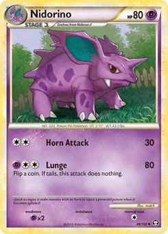 Nidorino - HS—Triumphant - #46 - Pokemon TCG card