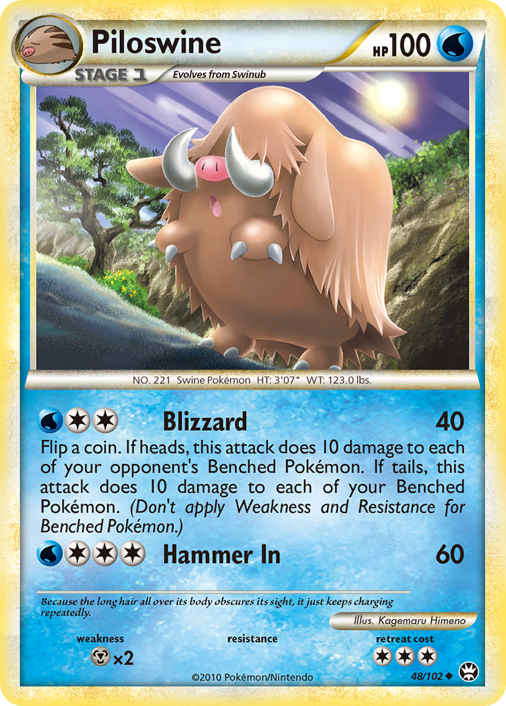 Piloswine - HS—Triumphant - #48 - Pokemon TCG card