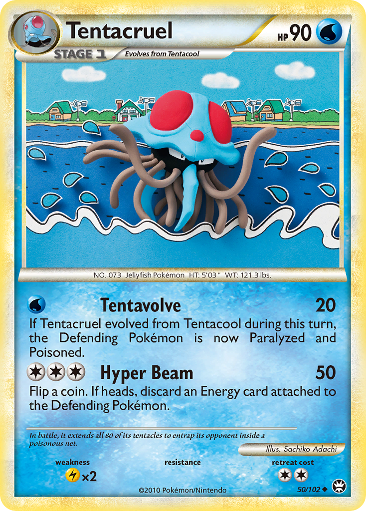 Tentacruel - HS—Triumphant - #50 - Pokemon TCG card