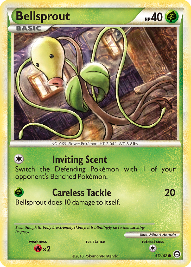 Bellsprout - HS—Triumphant - #57 - Pokemon TCG card