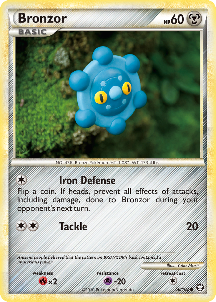Bronzor - HS—Triumphant - #58 - Pokemon TCG card