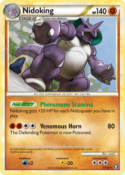 Nidoking - HS—Triumphant - #6 - Pokemon TCG card