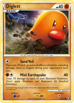 Diglett - HS—Triumphant - #61 - Pokemon TCG card