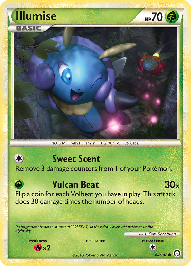 Illumise - HS—Triumphant - #64 - Pokemon TCG card