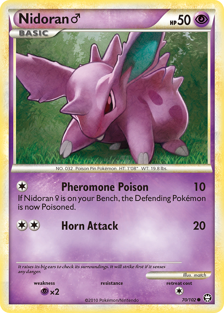 Nidoran ♂ - HS—Triumphant - #70 - Pokemon TCG card