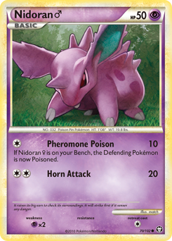 Nidoran ♂ - HS—Triumphant - #70 - Pokemon TCG card