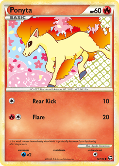 Ponyta #72 Ponyta - HS—Triumphant - #72 - Pokemon TCG card