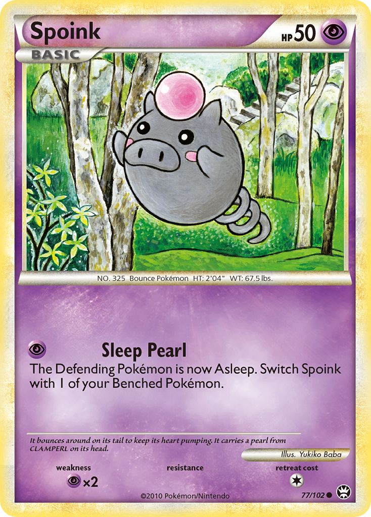 Spoink - HS—Triumphant - #77 - Pokemon TCG card