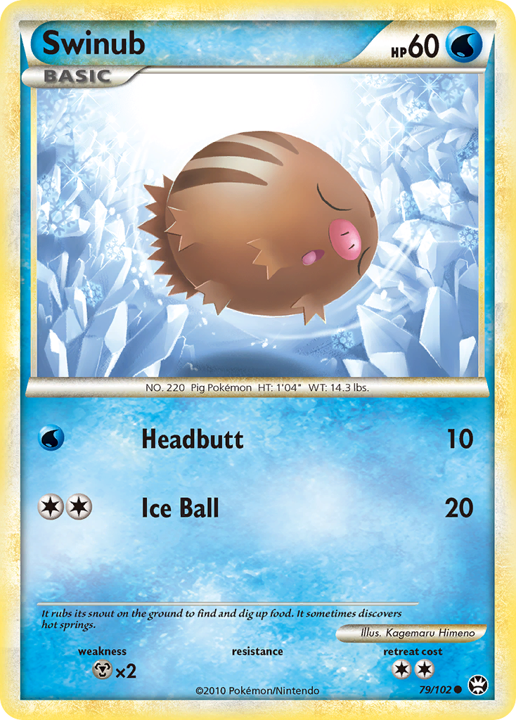 Swinub - HS—Triumphant - #79 - Pokemon TCG card
