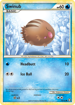 Swinub #79 Swinub - HS—Triumphant - #79 - Pokemon TCG card