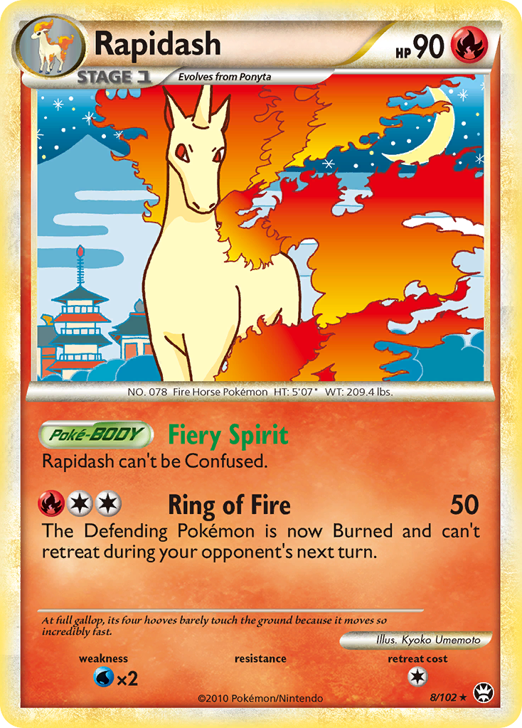 Rapidash - HS—Triumphant - #8 - Pokemon TCG card