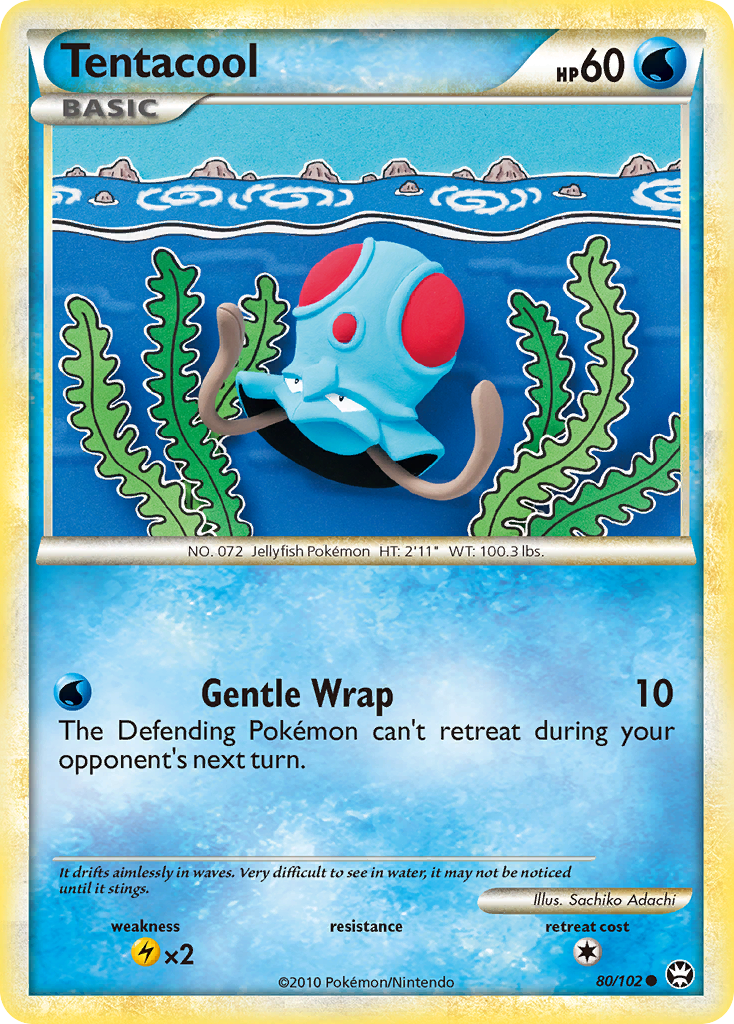 Tentacool - HS—Triumphant - #80 - Pokemon TCG card