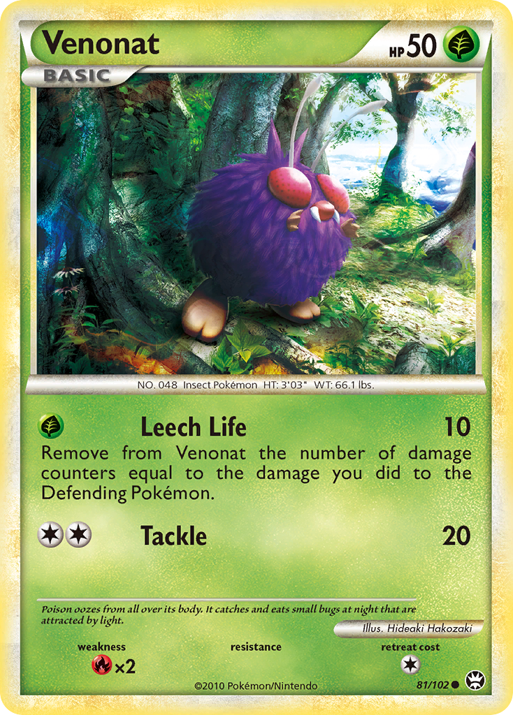Venonat - HS—Triumphant - #81 - Pokemon TCG card