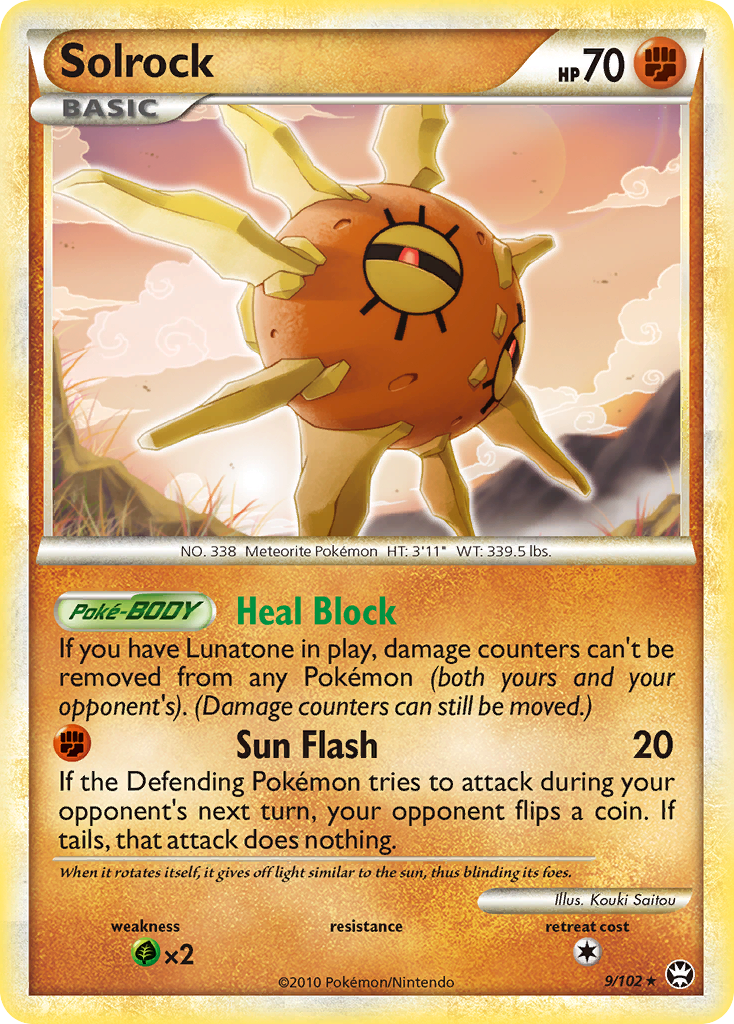 Solrock - HS—Triumphant - #9 - Pokemon TCG card