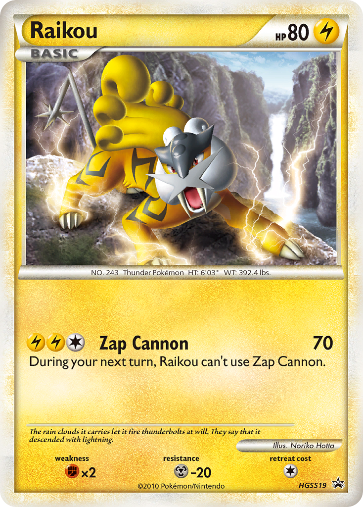 Raikou - HGSS Black Star Promos - #HGSS19 - Pokemon TCG card